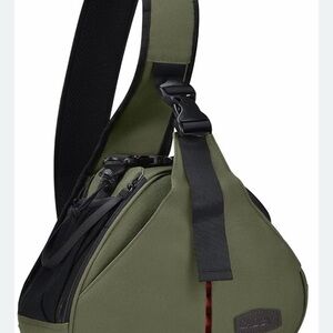 Caden Olive Green Sling Camera Bag with Padded Strap